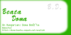 beata doma business card